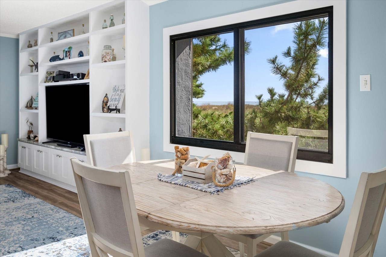 dining room with a view