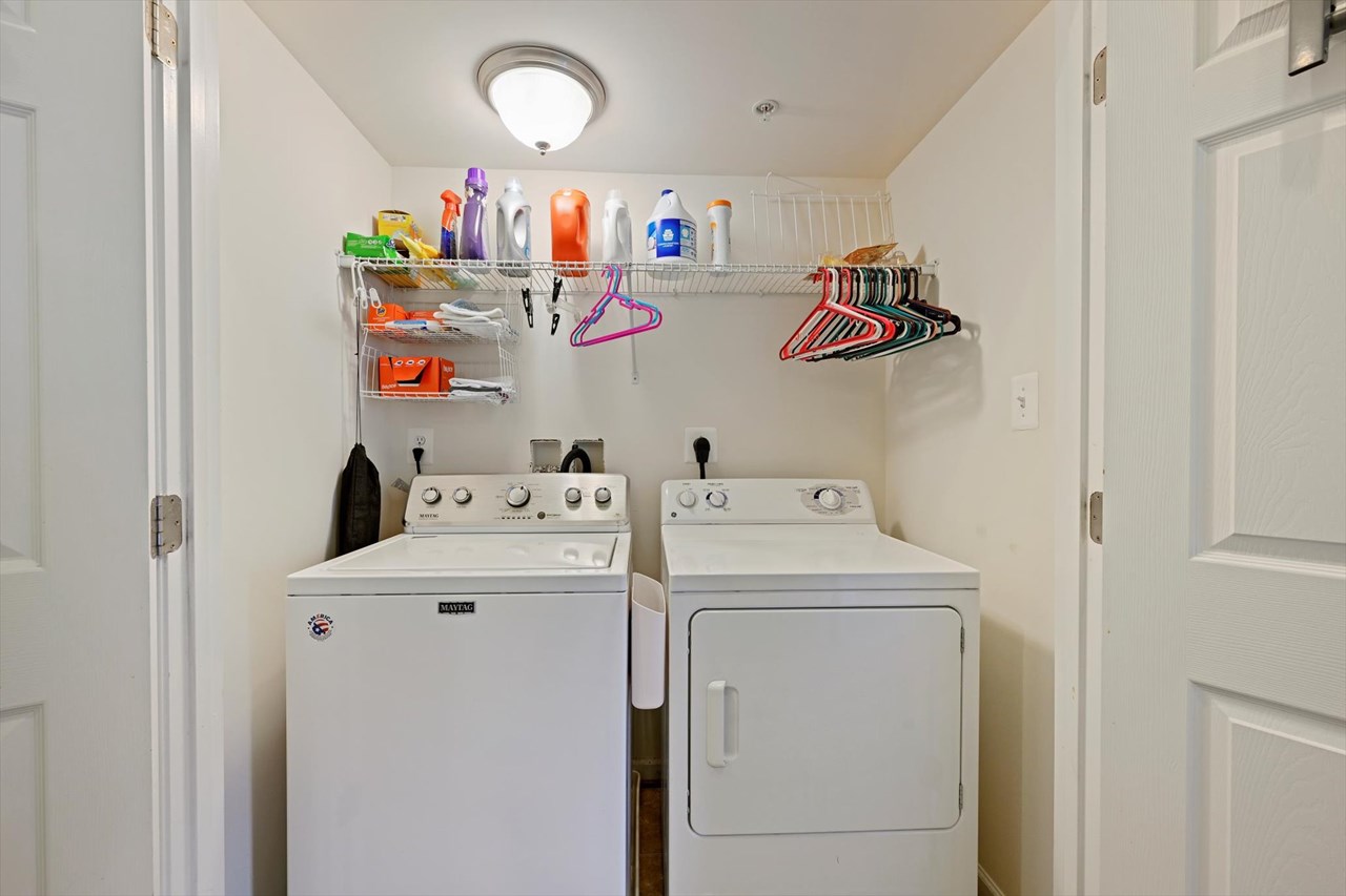 laundry room on upper level