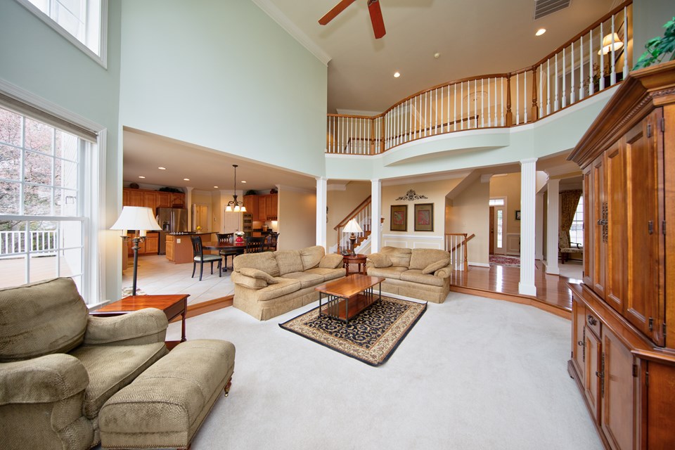 2 story grand family room