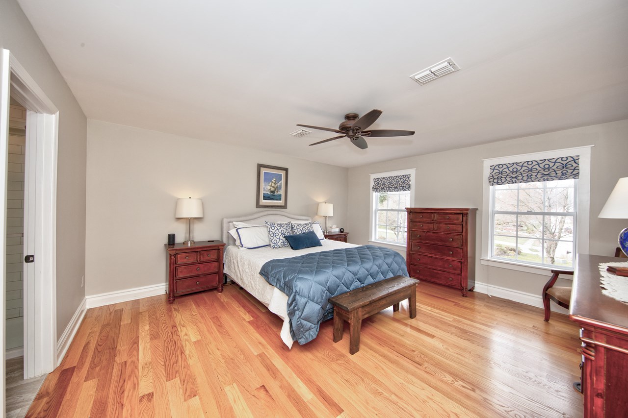 primary bedroom with large walk in closet
