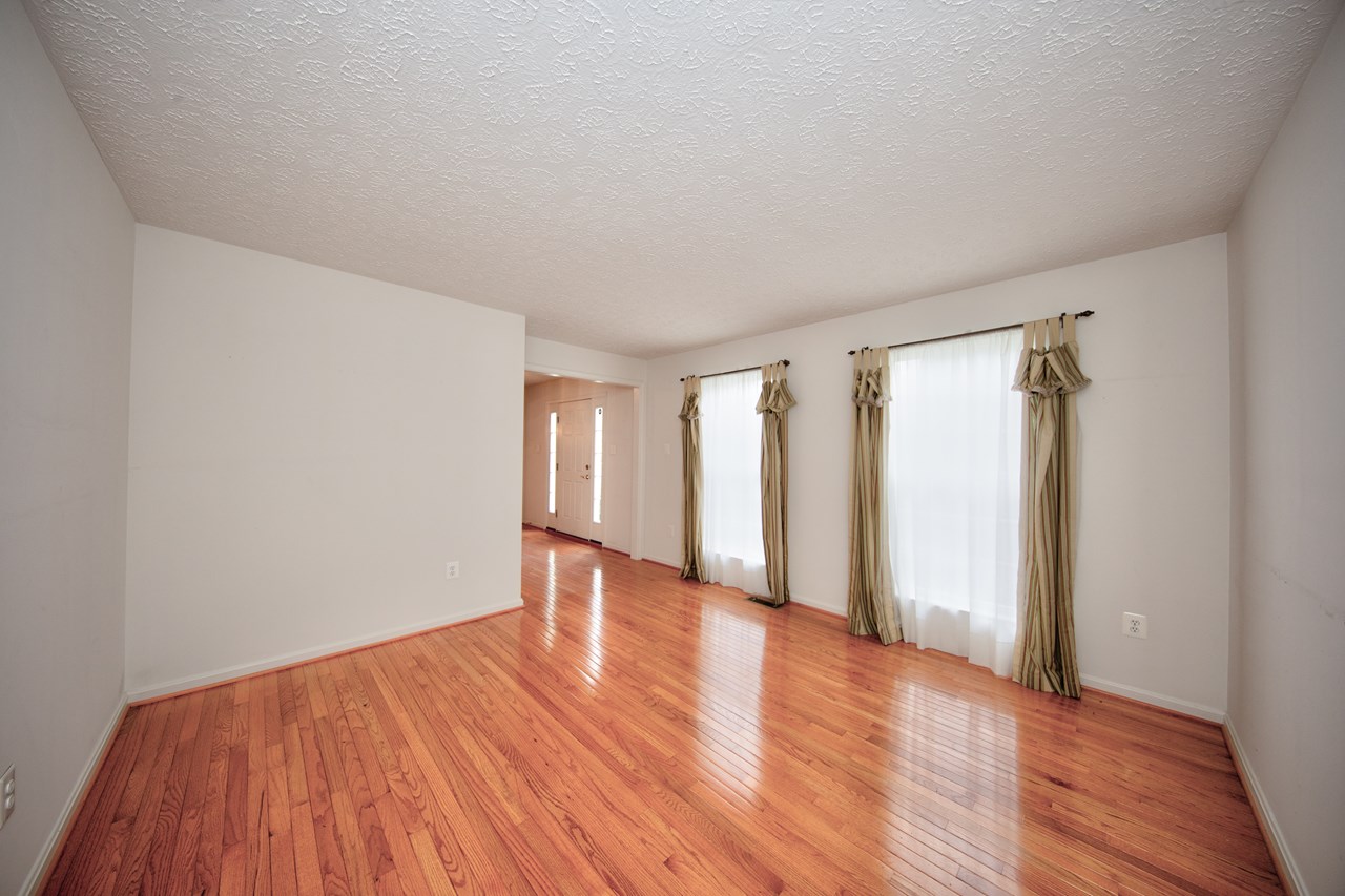 living room with hardwood floors