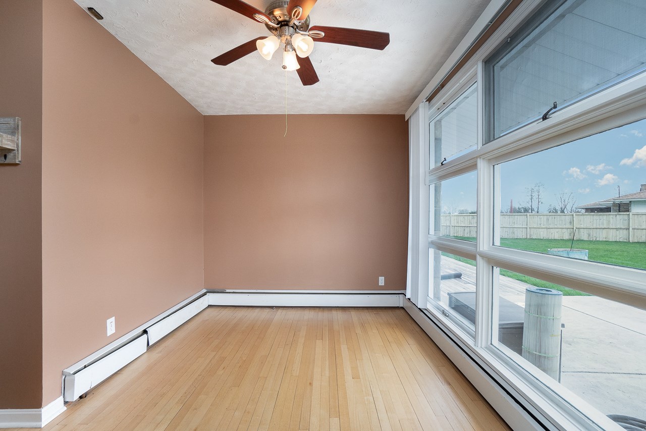 dining area with view of rear yard