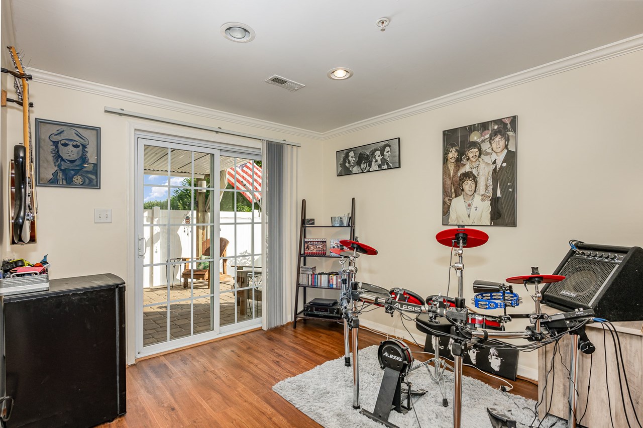 lower level sliders to patio