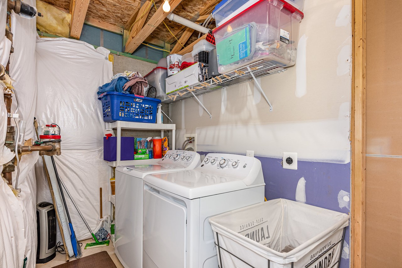 laundry room in lower level