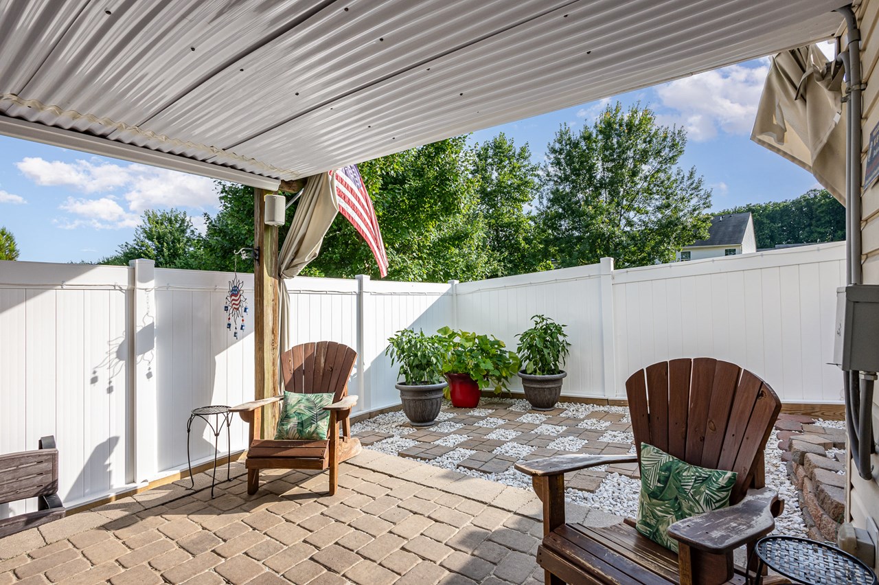 lower level patio & fenced yard