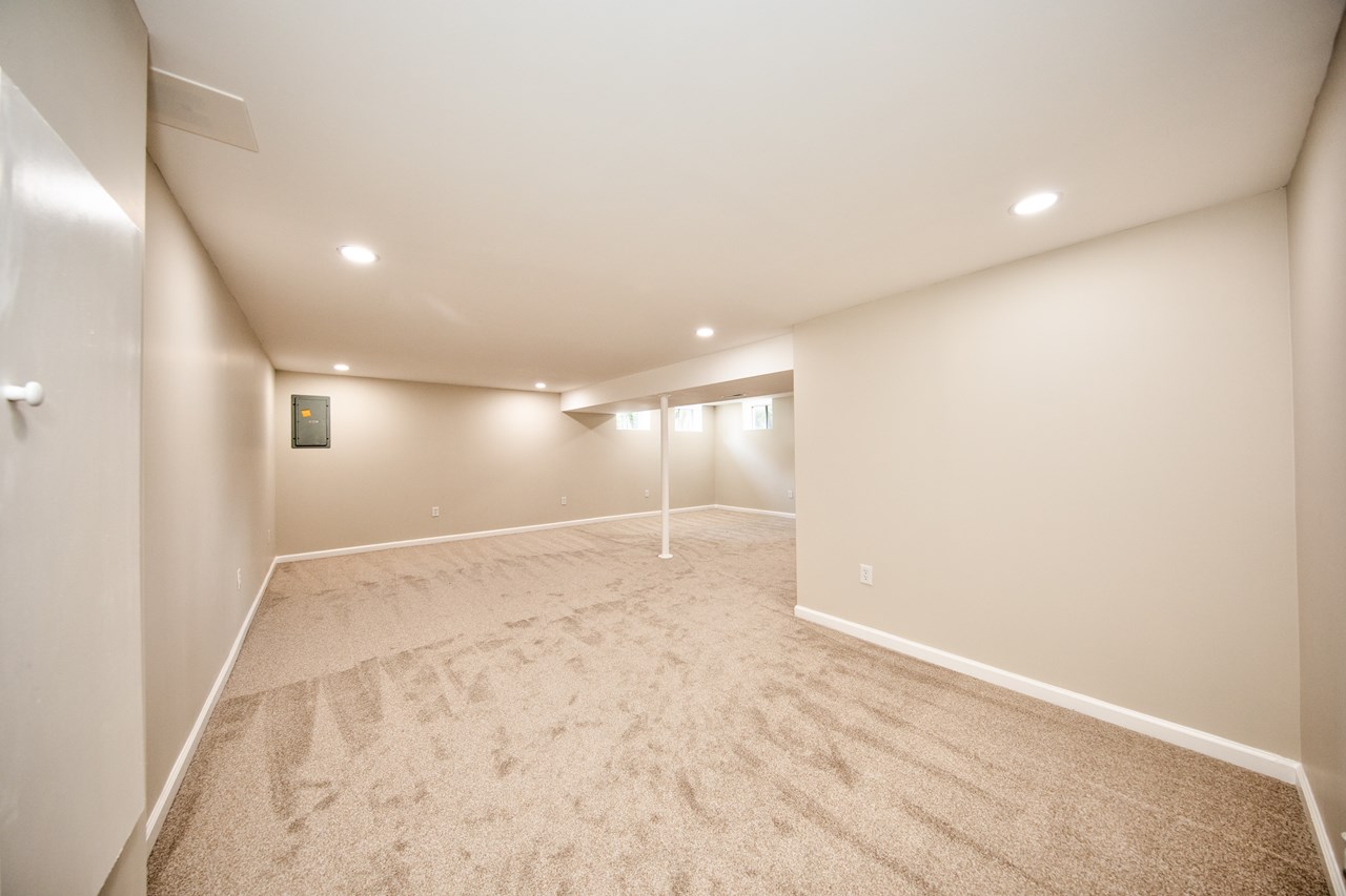 finished lower level recreation room
