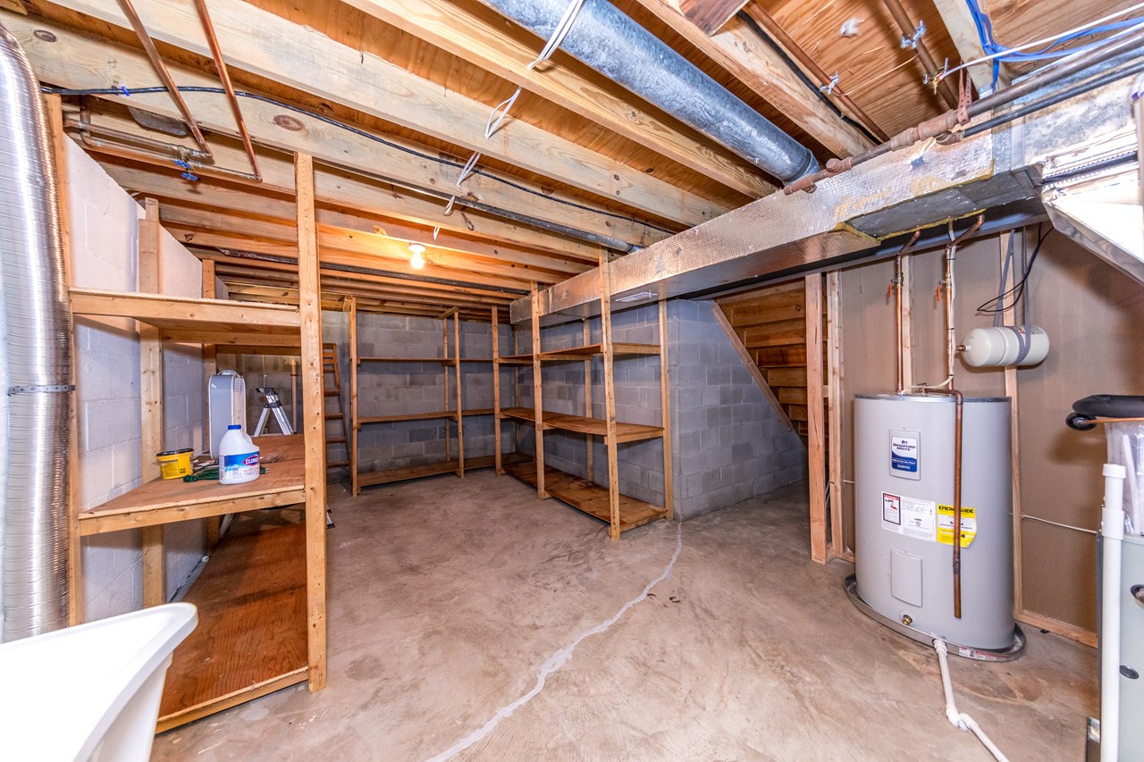 unfinished storage area