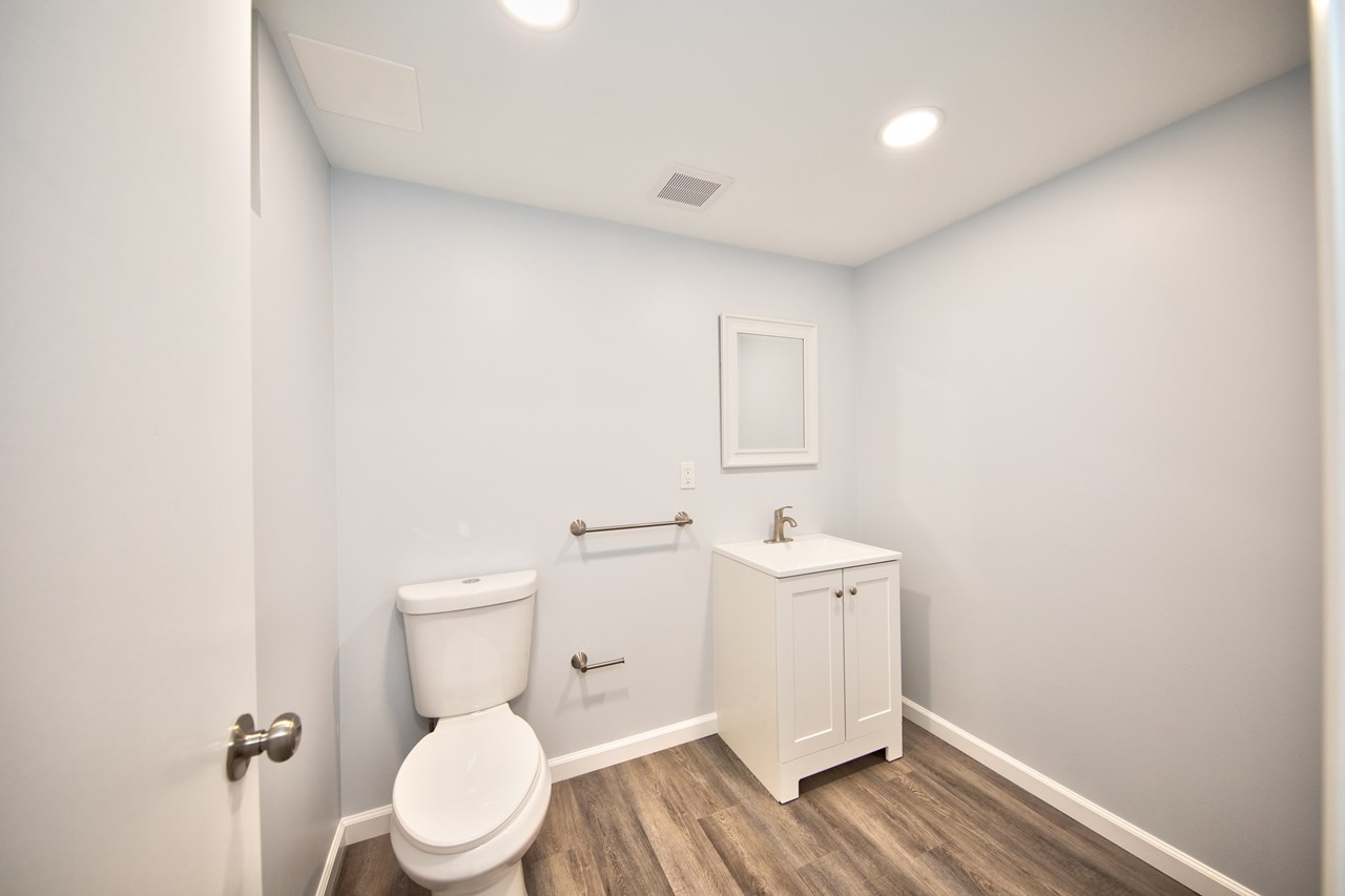 powder room on lower level
