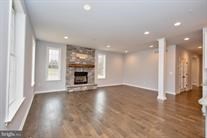 family room with fireplace