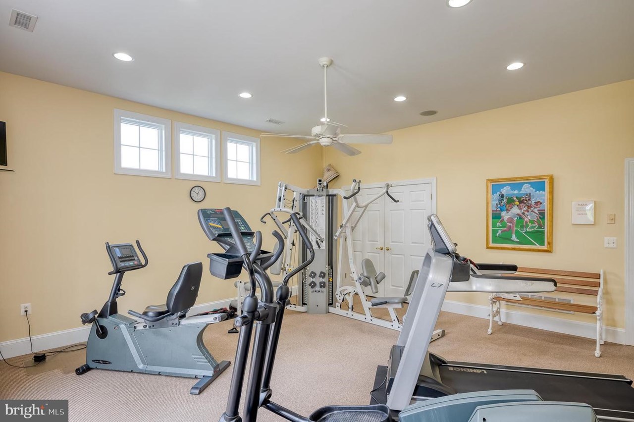 fitness center in clubhouse