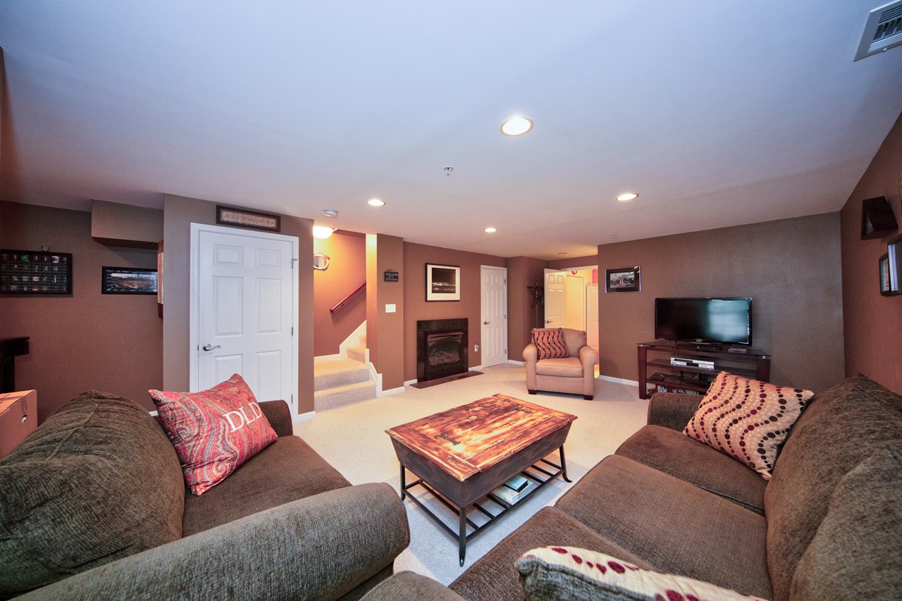finished lower level family room