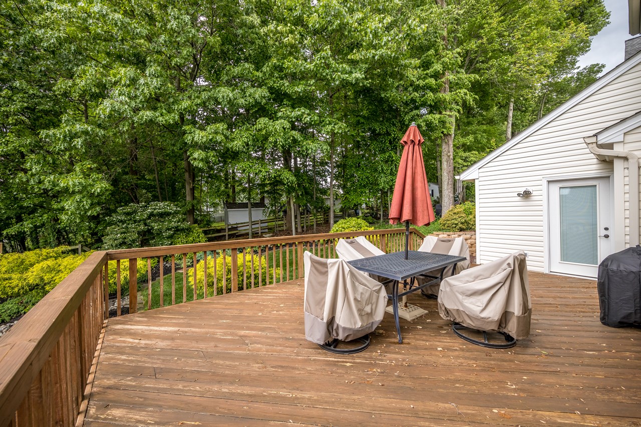 deck overlooking rear yard