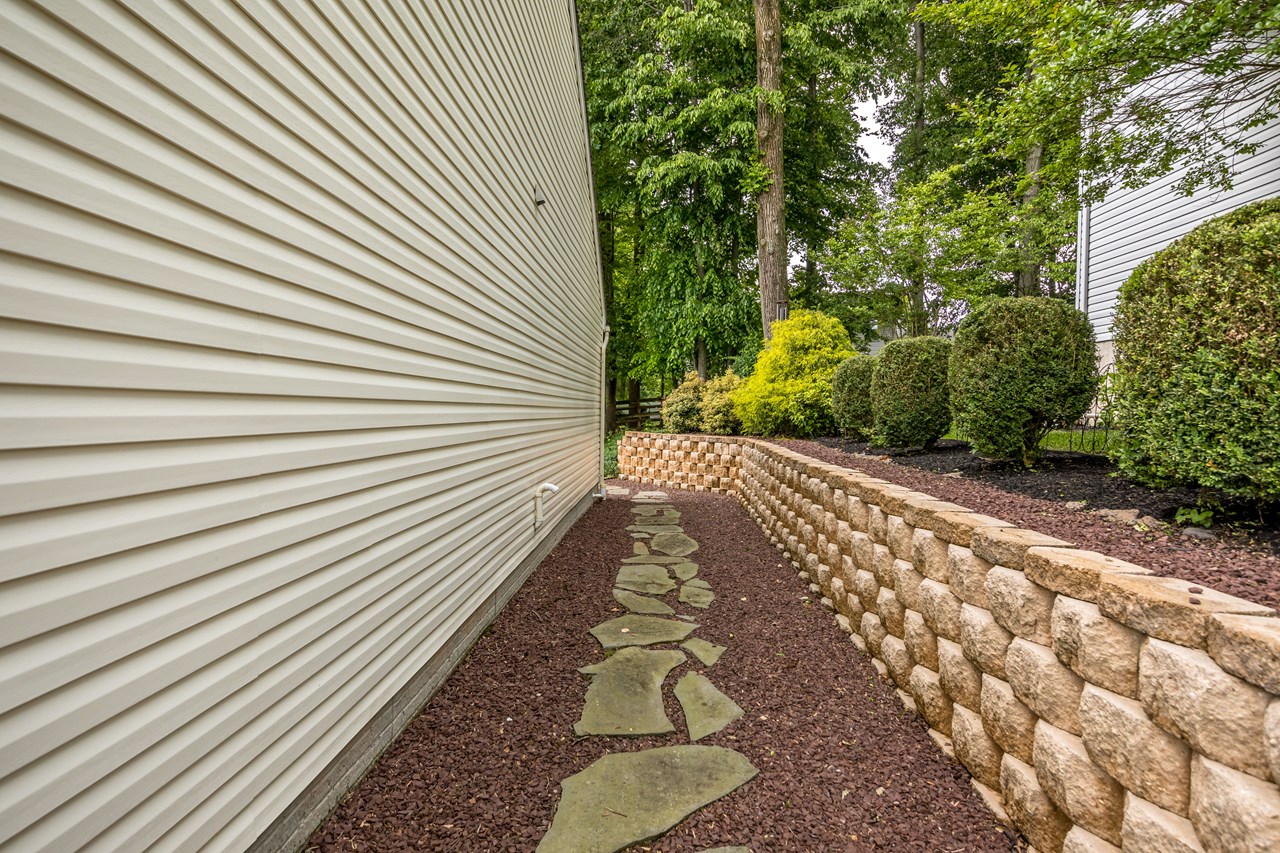 hardscape on the side of home