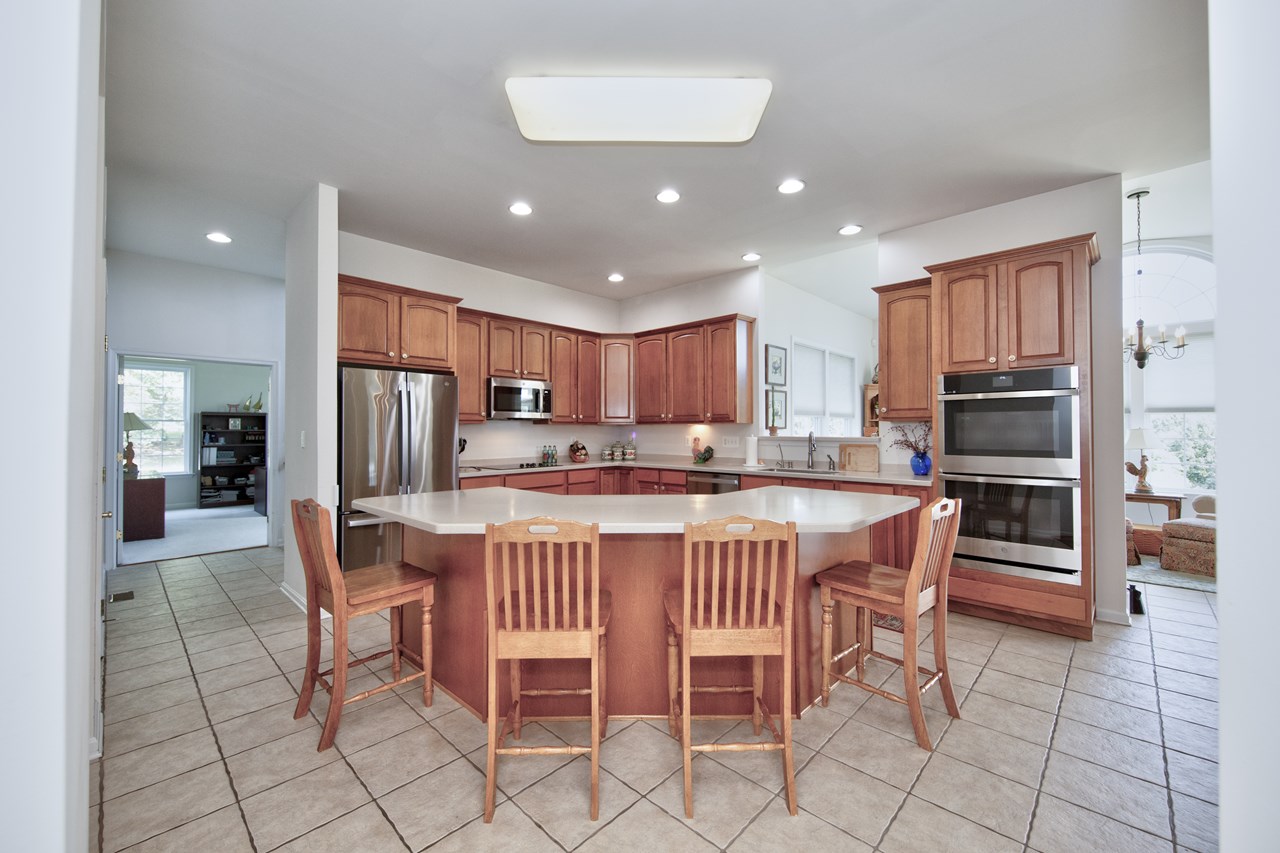 gourmet kitchen with all appliances