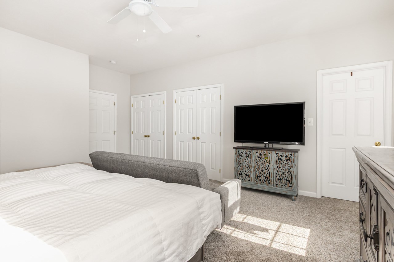 primary bedroom with walk in & additional closets