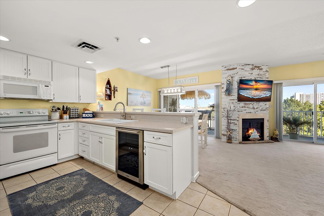 wine fridge included