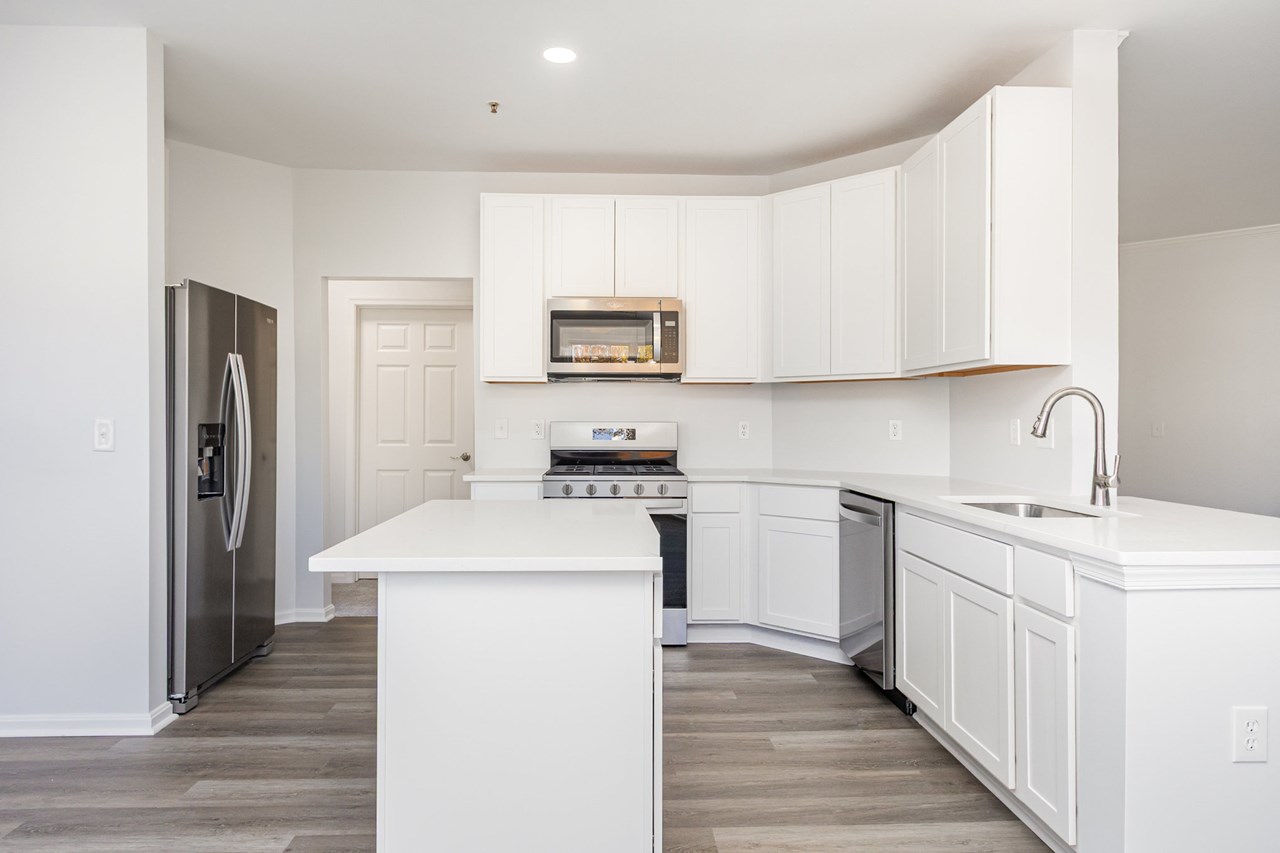 kitchen with new countertops