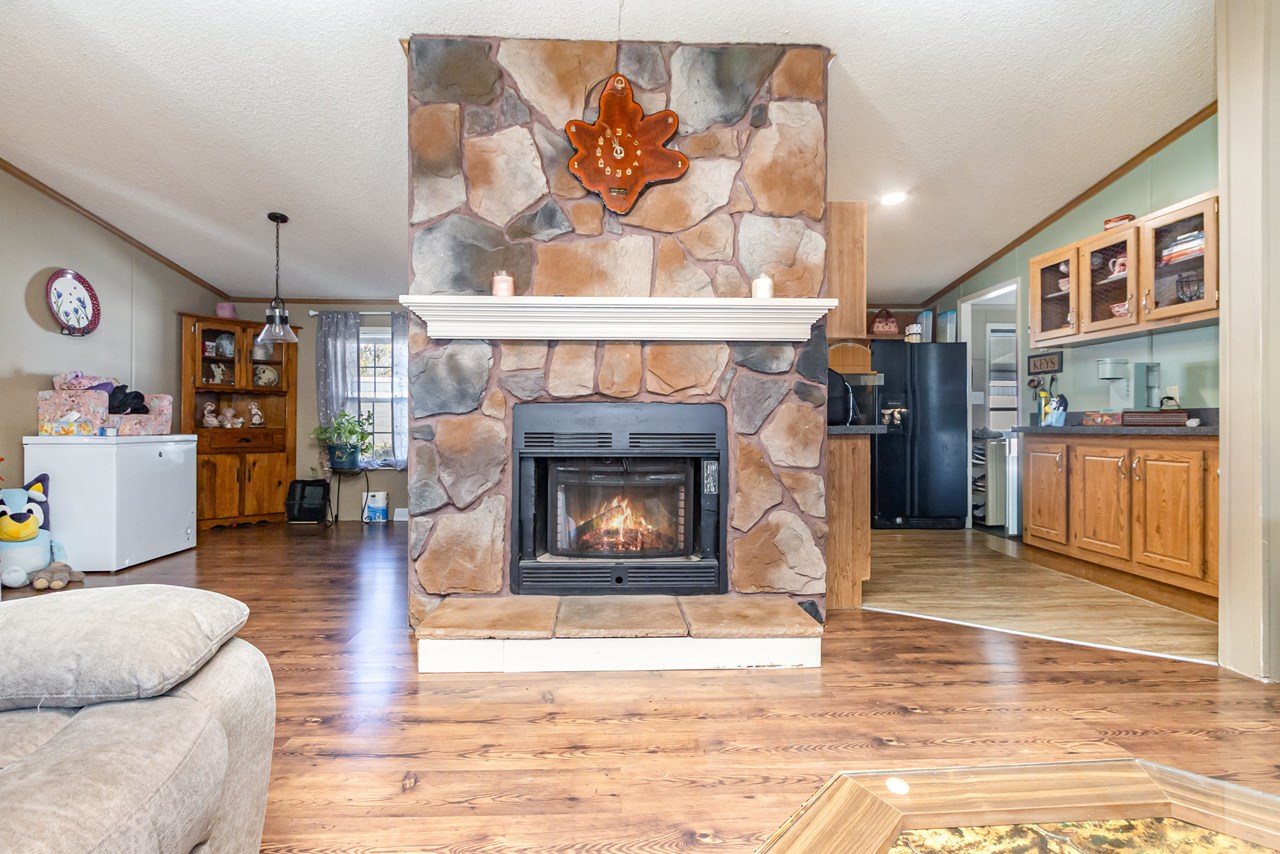 fireplace in living room