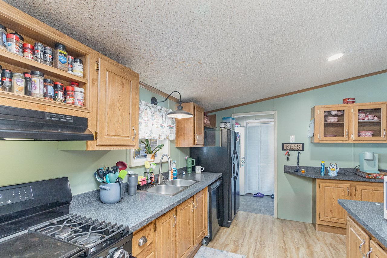 kitchen with mud room access