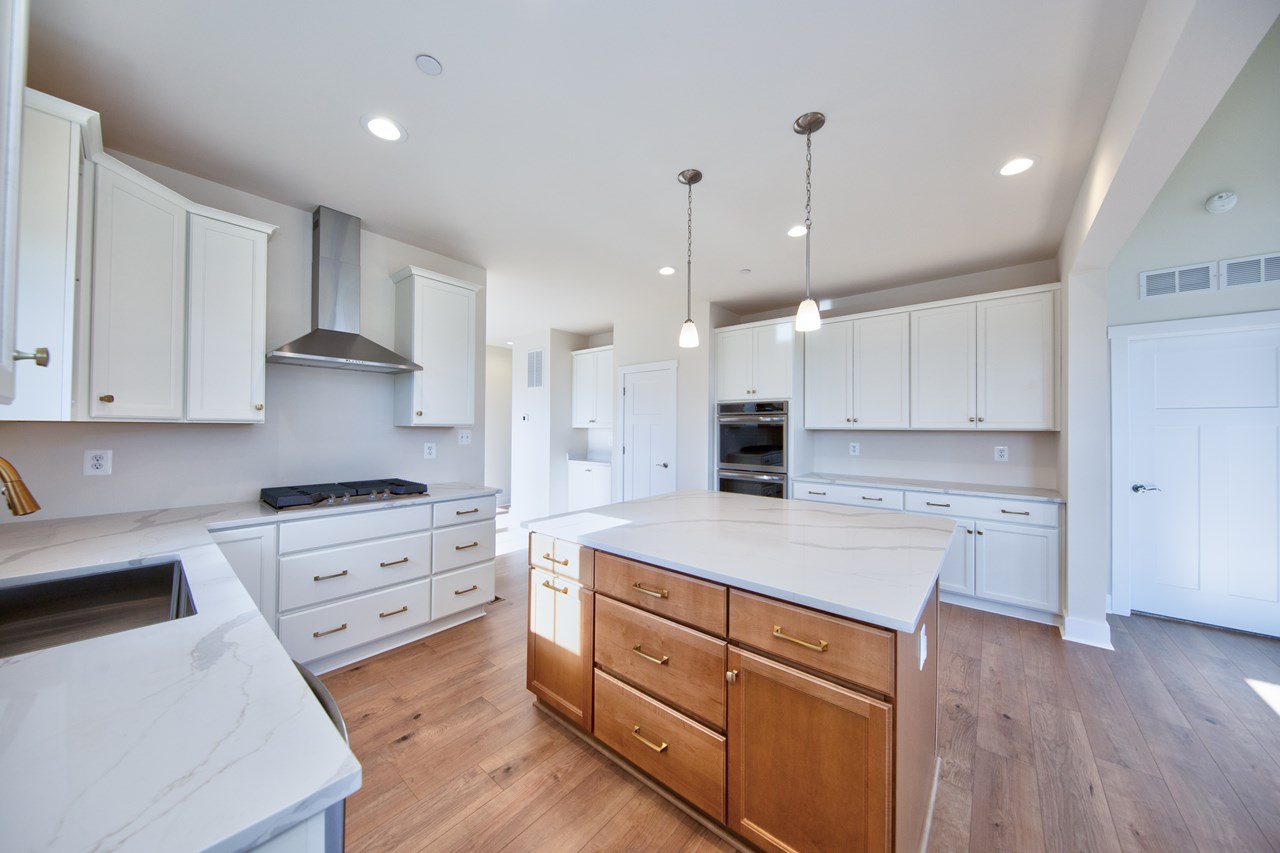 kitchen with large island