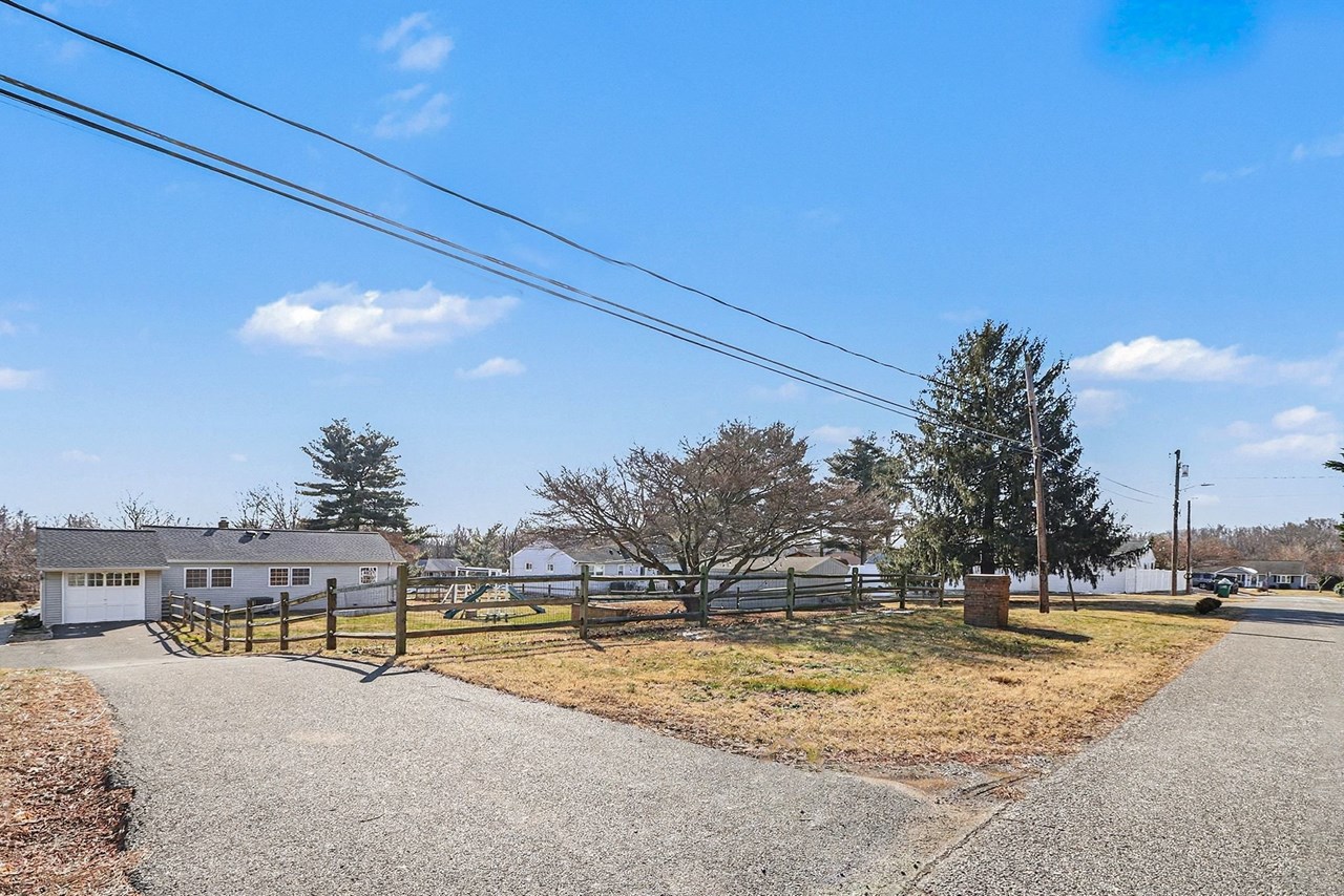 driveway in rear of home