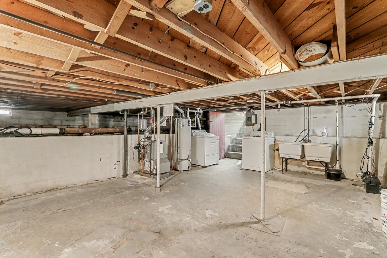 unfinished lower level