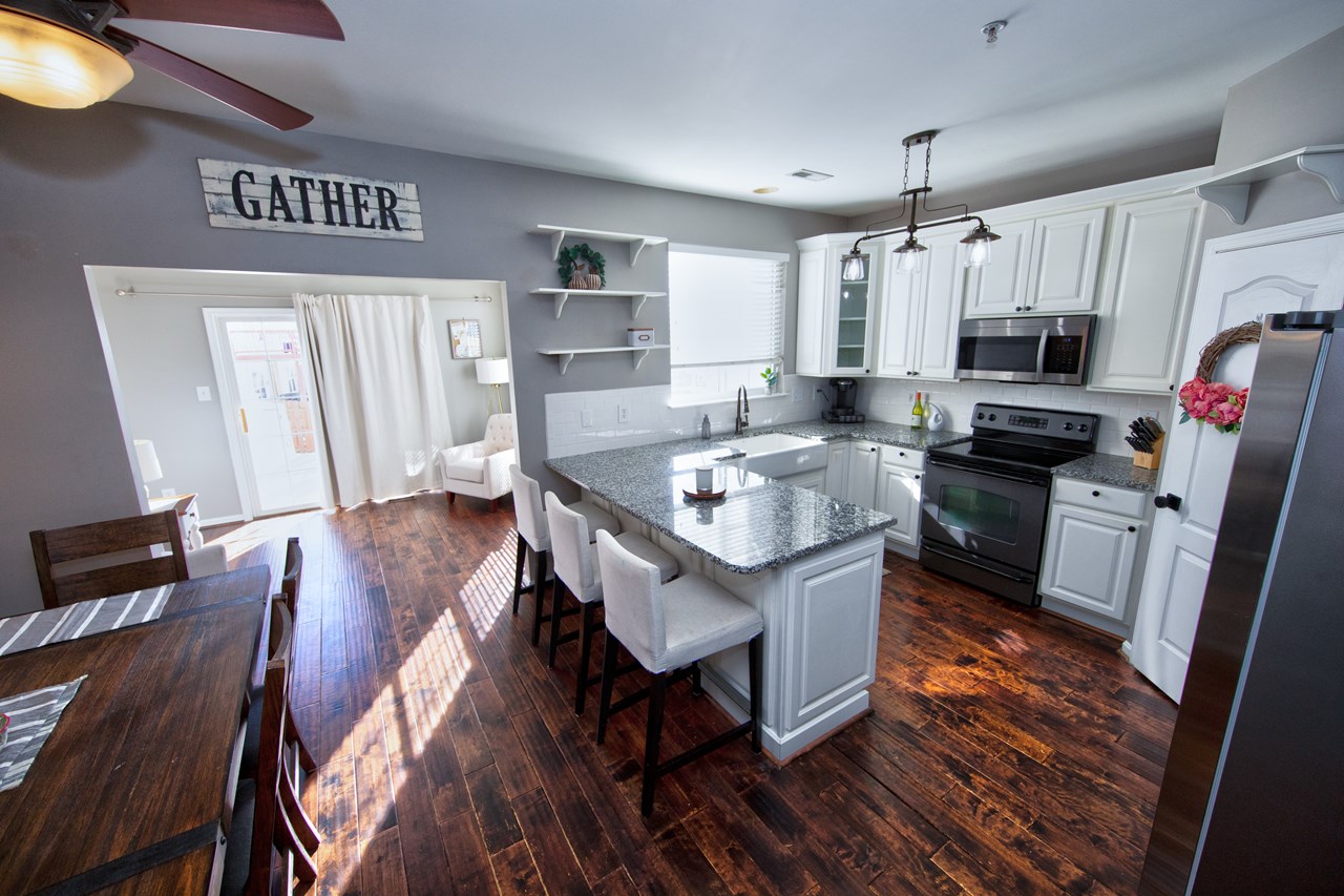kitchen with table space