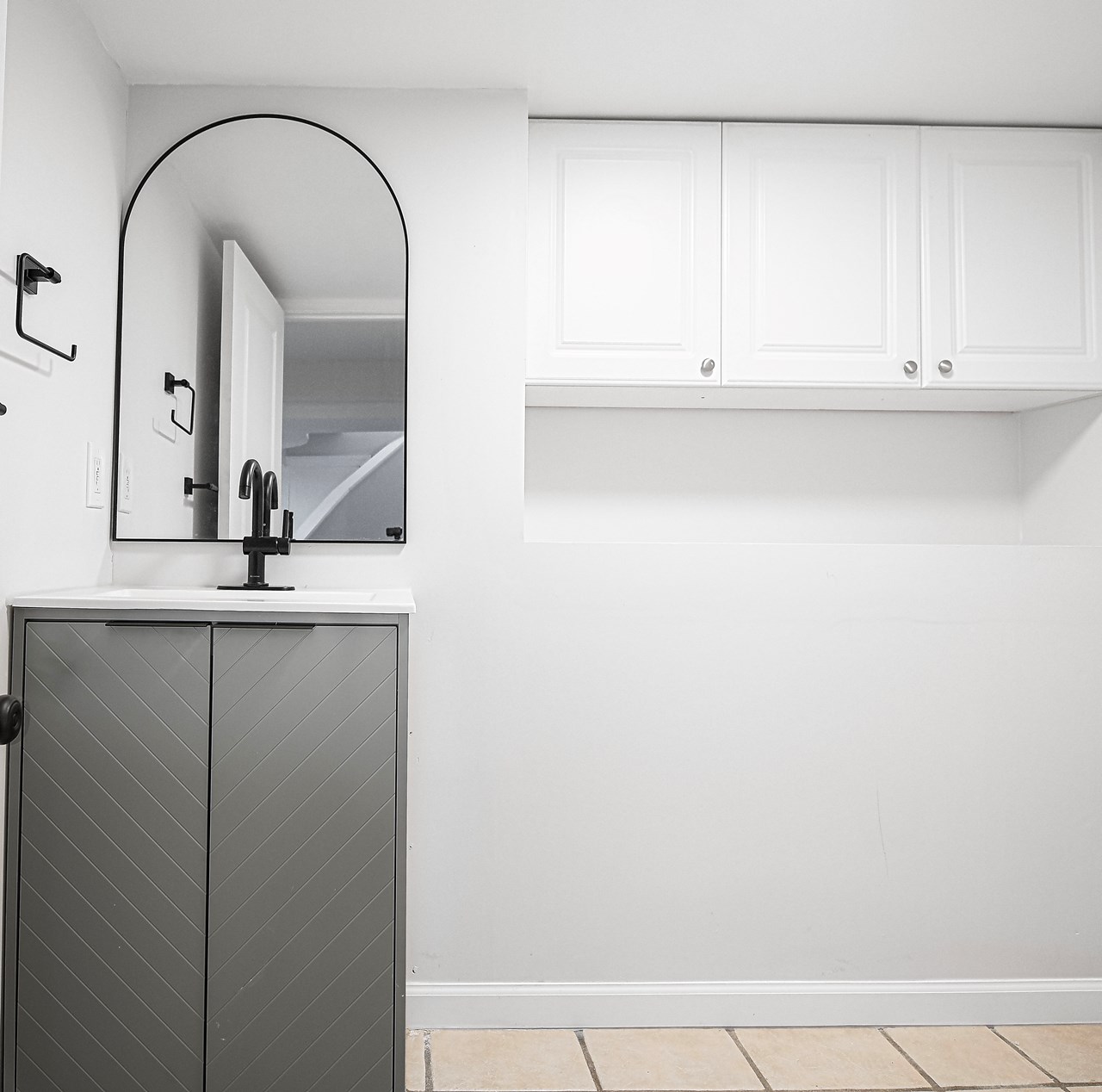 lower level half bath