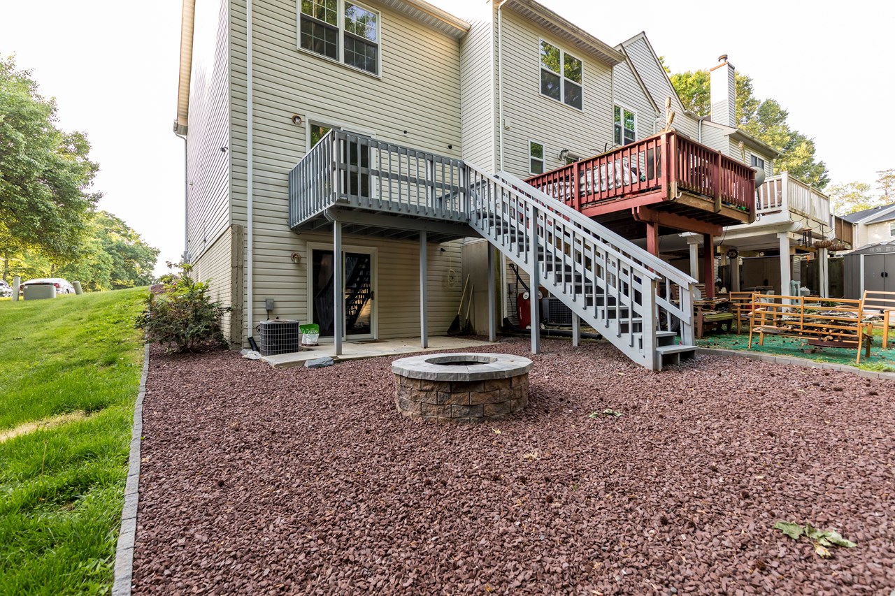 built in fire pit