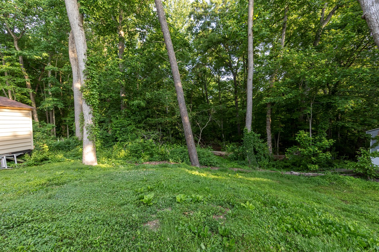 backing to woods