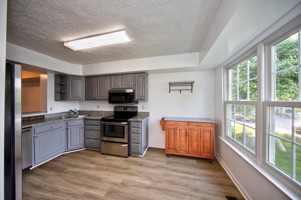 spacious front kitchen with table space