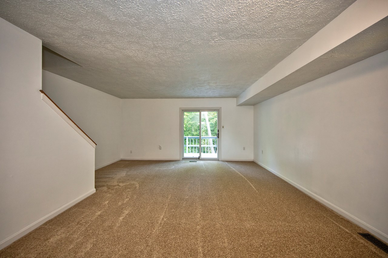 living room/ dining room with deck access