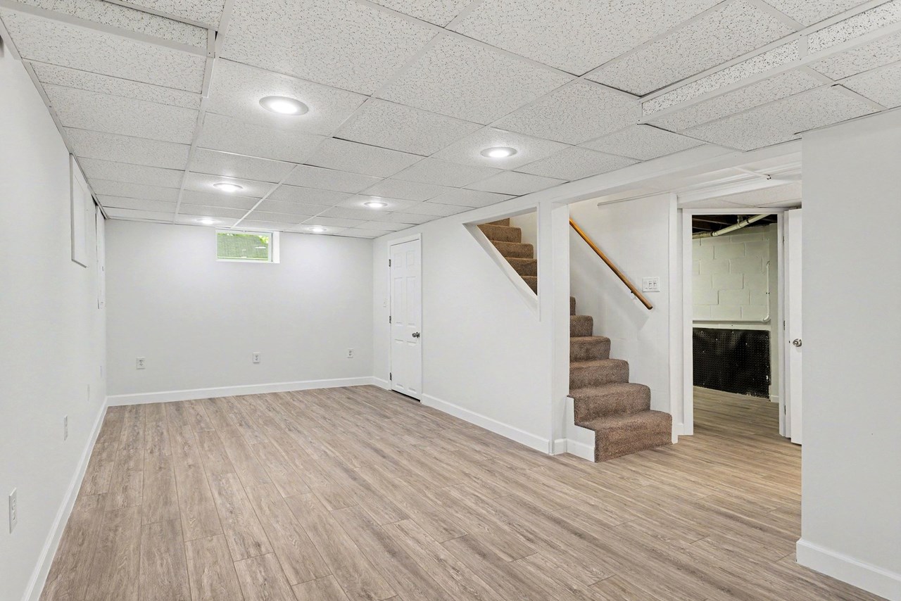finished lower level with new floors