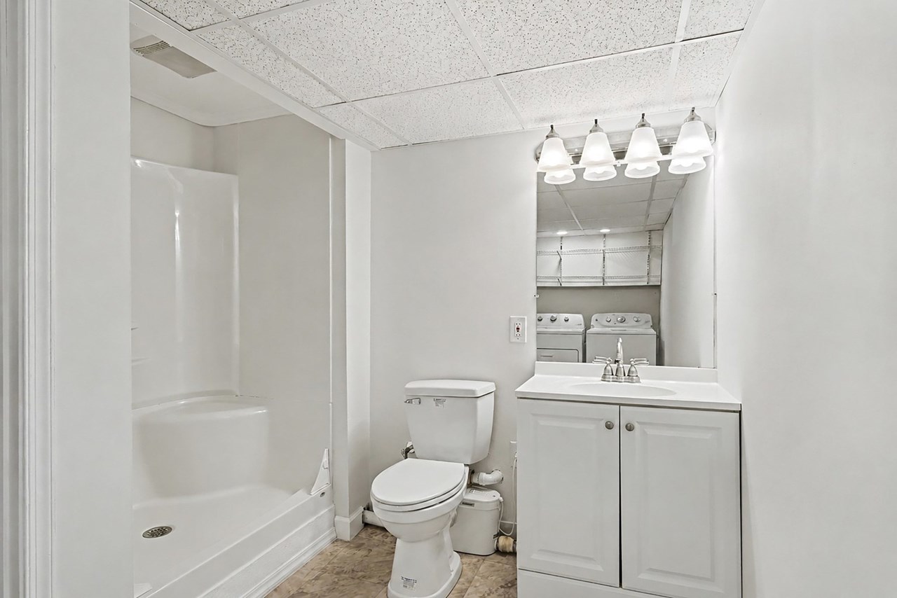 full bathroom on lower level