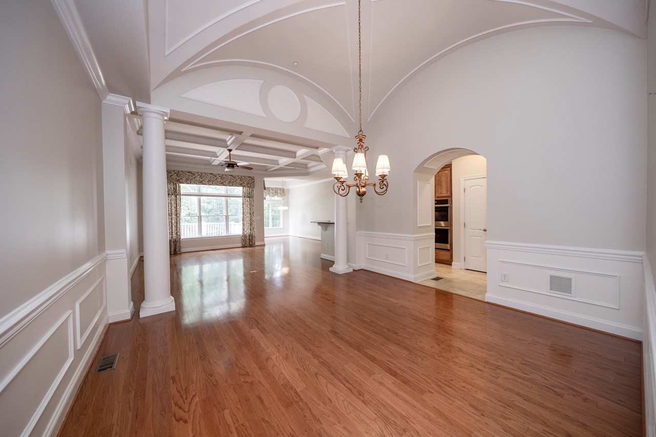 dining room with custom accents
