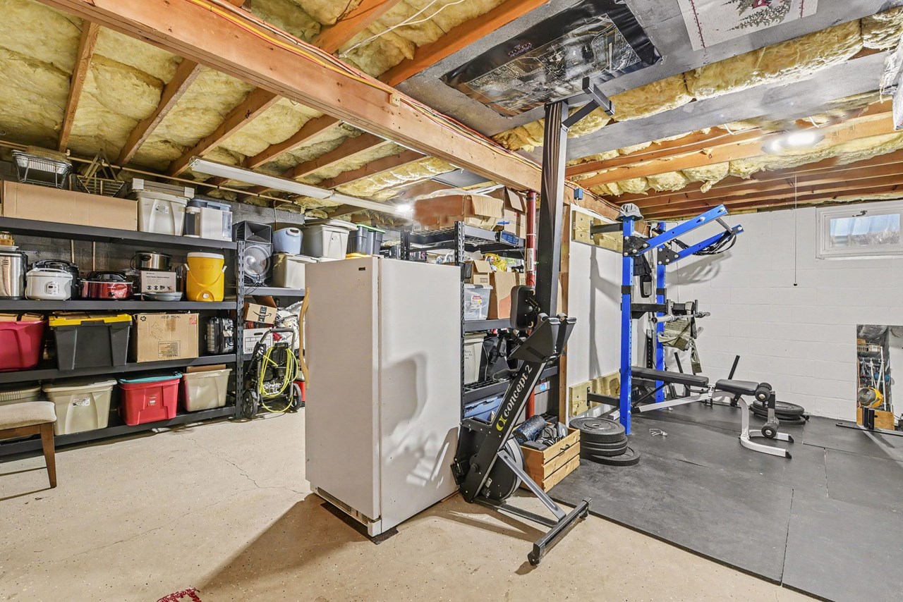 unfinished 4th level with storage