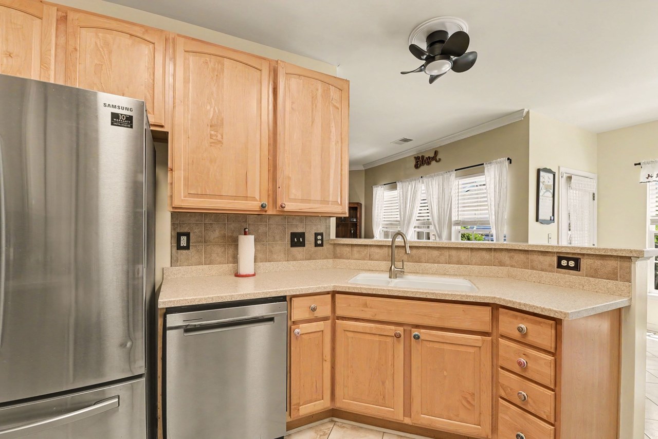 kitchen with double sink