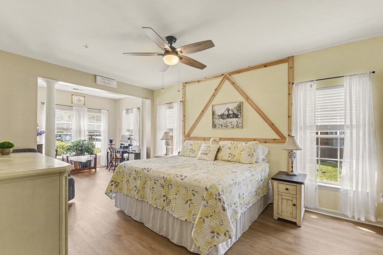 primary bedroom with sitting area