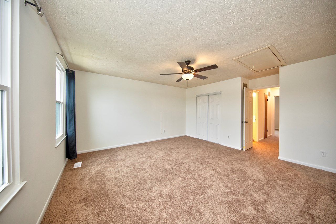 bedroom #2 with ceiling fan
