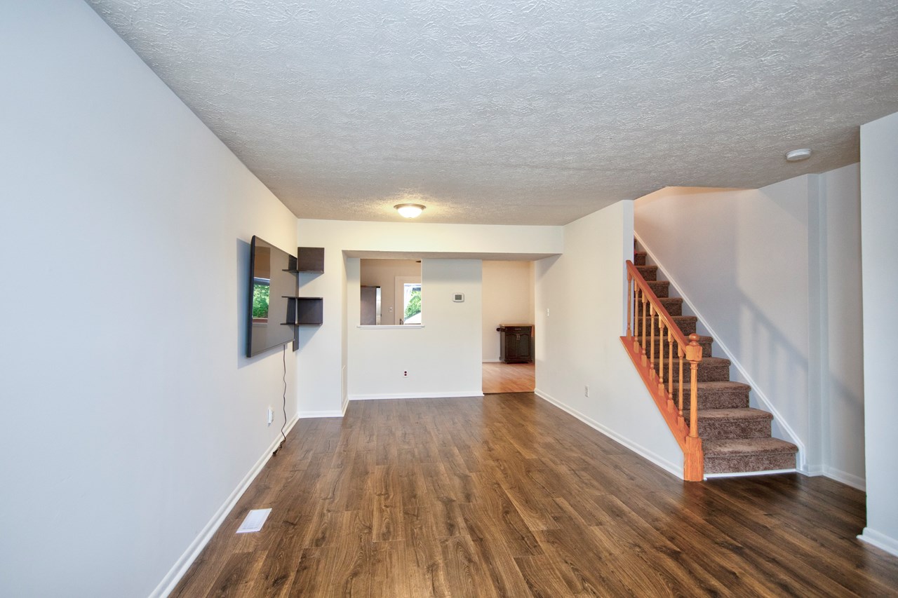 living room w/ new luxury vinyl flooring