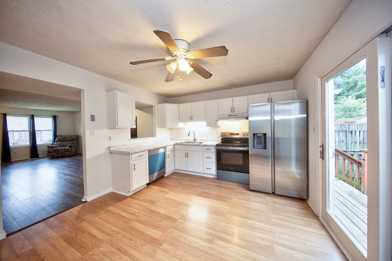 kitchen with new appliances & cabinets
