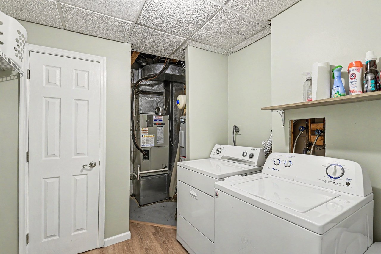 laundry room in lower level
