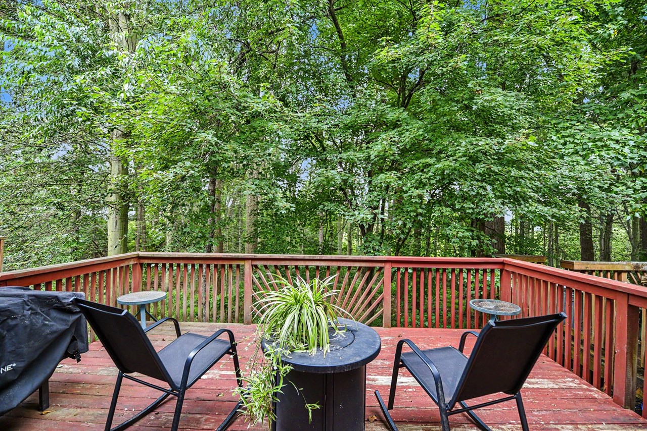 deck overlooking trees