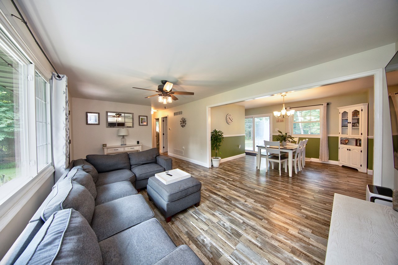 living room with luxury vinyl floors