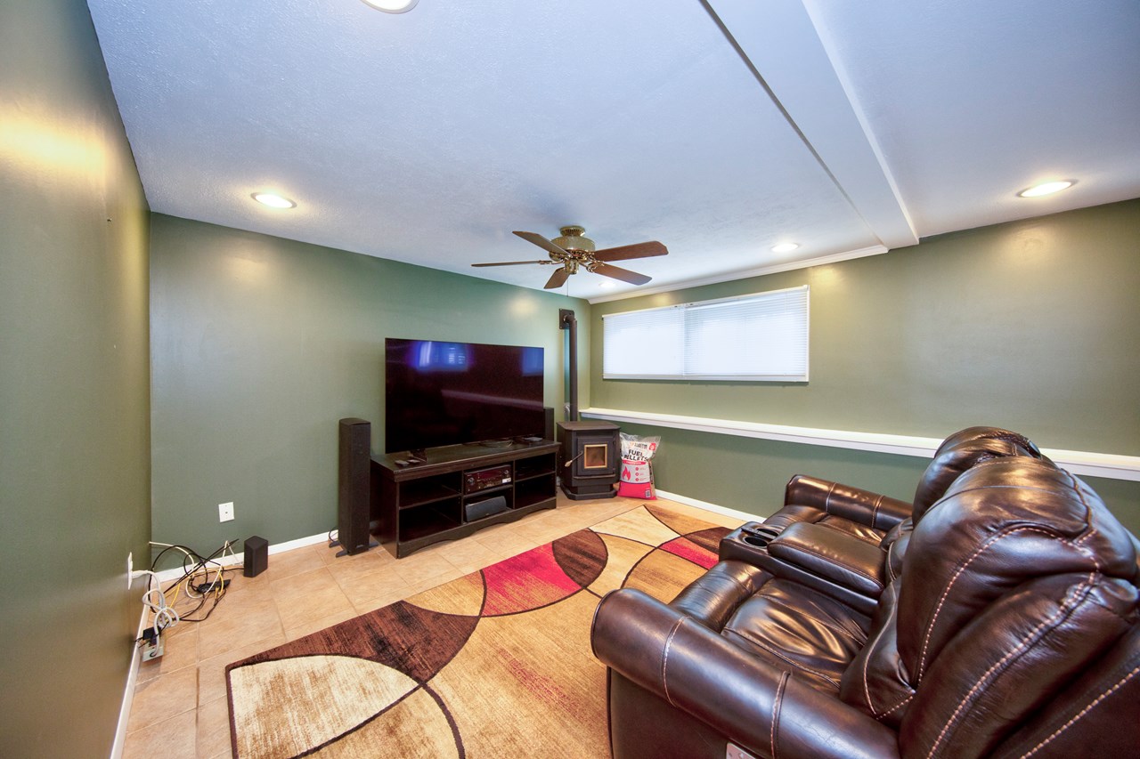 finished lower level family room