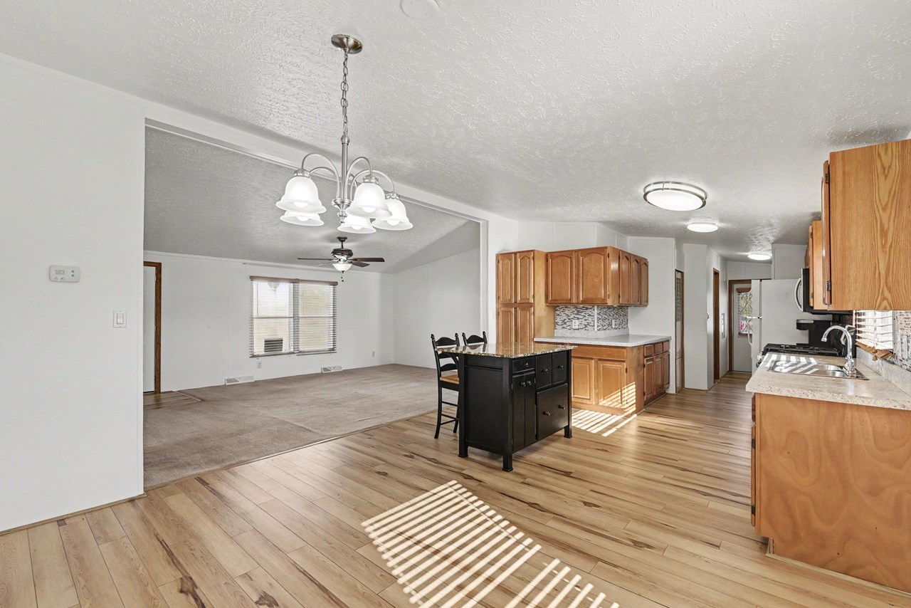 kitchen with extra cabinets